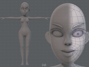 base mesh woman 10 3D मॉडल