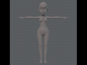 base mesh woman 10 3D Model