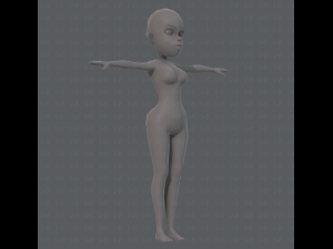 base mesh woman 10 3D Model