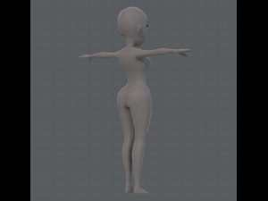 base mesh woman 10 3D Model