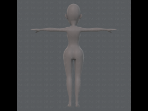 base mesh woman 10 3D Model