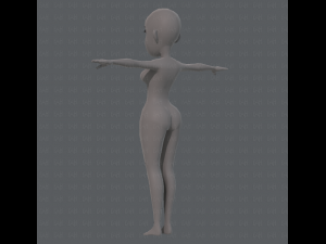 base mesh woman 10 3D Model