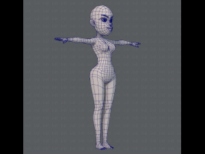 base mesh woman 10 3D Model