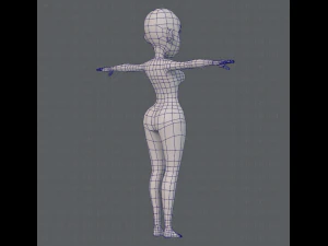 base mesh woman 10 3D Model