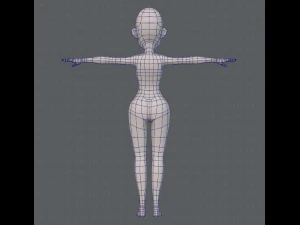 base mesh woman 10 3D Model