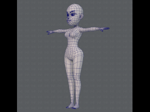 base mesh woman 10 3D Model