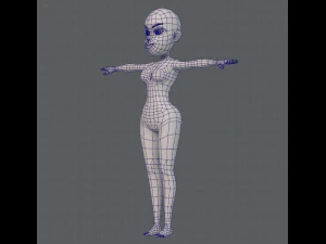 base mesh woman 10 3D Model