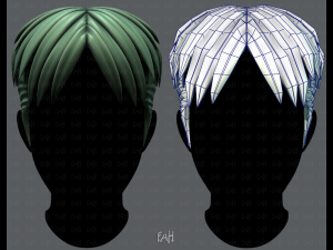 3d hair style for man v08 3D मॉडल