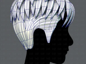 3d hair style for man v08 3D Model