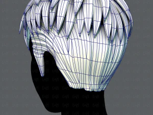 3d hair style for man v08 3D Model