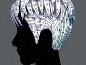 3d hair style for man v08 3D Model