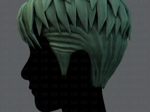 3d hair style for man v08 3D Model