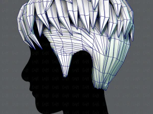 3d hair style for man v08 3D Model