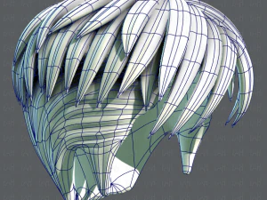 3d hair style for man v08 3D Model