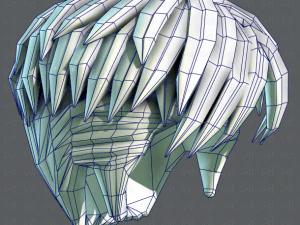3d hair style for man v08 3D Model