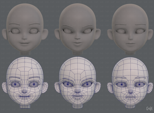 children head v01 3D 模型 .c4d .max .obj .3ds .fbx .stl .blend 