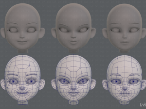 children head v01 3D Model
