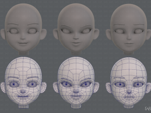 children head v01 Model 3D