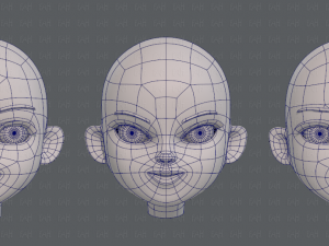 children head v01 3D 模型