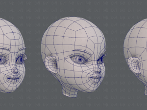 children head v01 3D 模型
