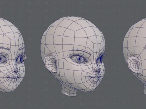 children head v01 3D Model