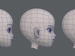 children head v01 3D 模型