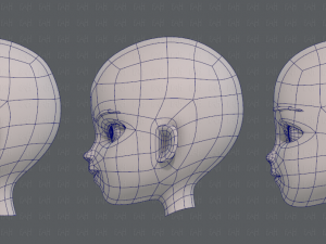 children head v01 3D 模型