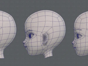 children head v01 3D Model