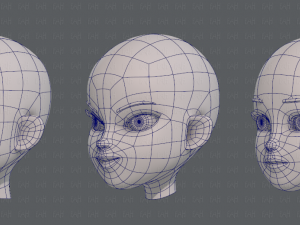 children head v01 3D 模型