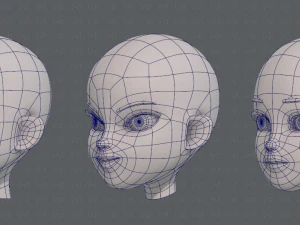 children head v01 3D Model