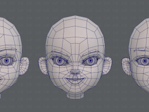 children head v01 3D 模型