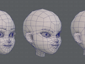 children head v01 3D 模型