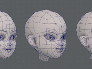 children head v01 3D Model