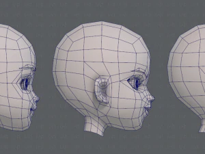 children head v01 3D Model