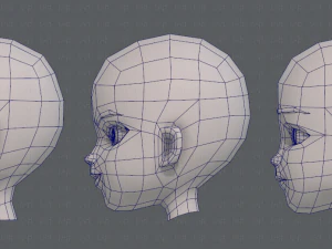 children head v01 3D Model