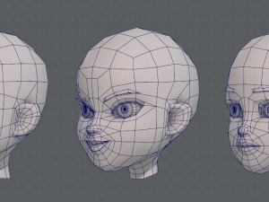 children head v01 3D 模型