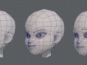 children head v01 3D Model