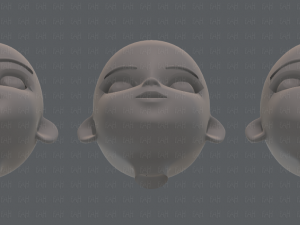 children head v01 3D 模型