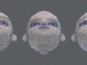 children head v01 3D Model
