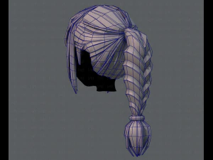 3d hair style for girl v33 3D Model