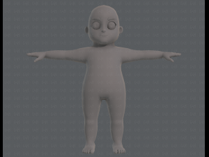 base mesh boy character v06 Model 3D