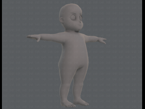 base mesh boy character v06 Model 3D