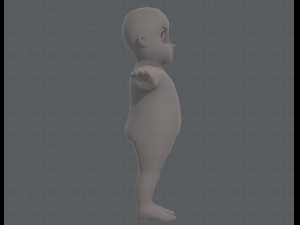 base mesh boy character v06 Model 3D