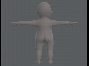 base mesh boy character v06 Model 3D