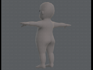 base mesh boy character v06 Model 3D