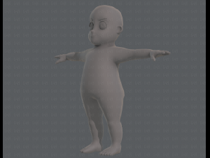 base mesh boy character v06 Model 3D