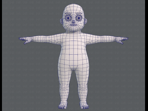 base mesh boy character v06 Model 3D