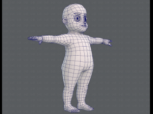 base mesh boy character v06 Model 3D