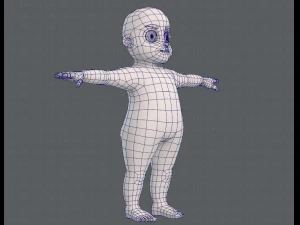 base mesh boy character v06 3D Model