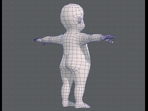base mesh boy character v06 Model 3D